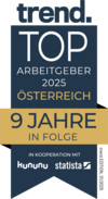 Siegel Top-Arbeitgeber 9 Jahre in Folge Siegel Top-Arbeitgeber 9 Jahre in Folge